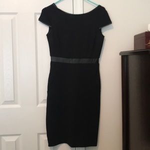 Black dress with rayon trim